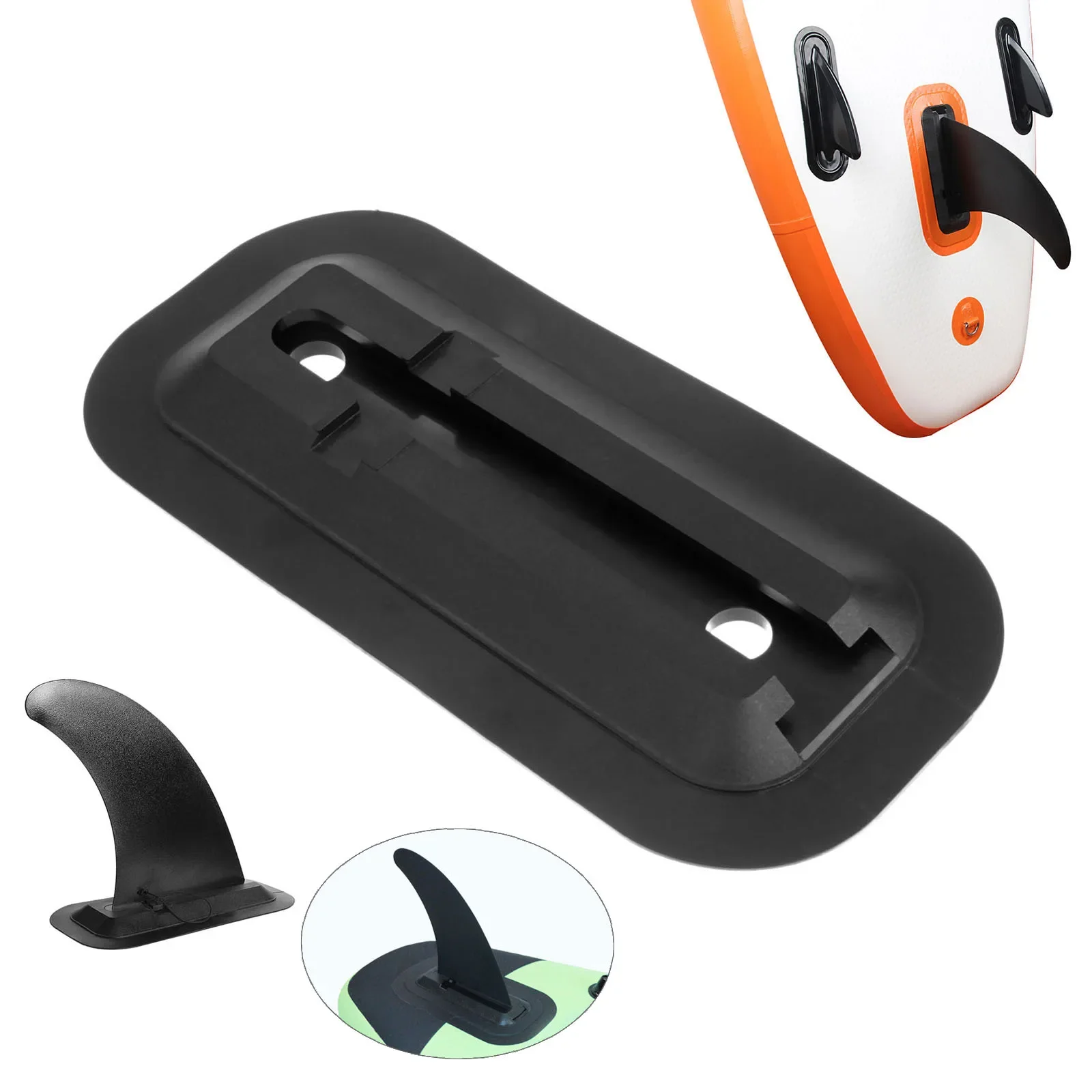 1 pc pvc slide-in central fin  - Fishing Kayak Paddle avaliação e preço