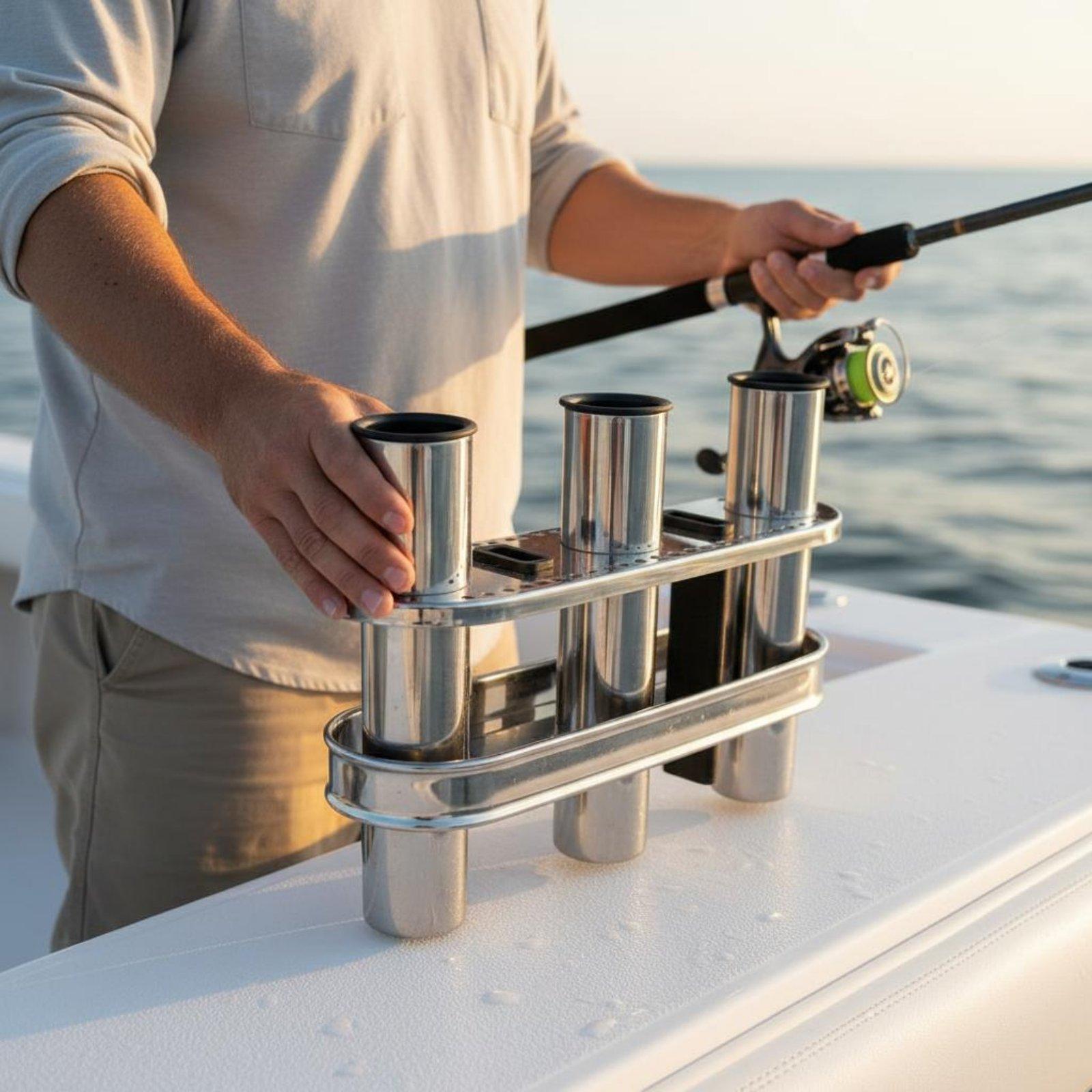 Suporte Impermeável de Aço Ino - Fishing Kayak Rod Holder avaliação e preço